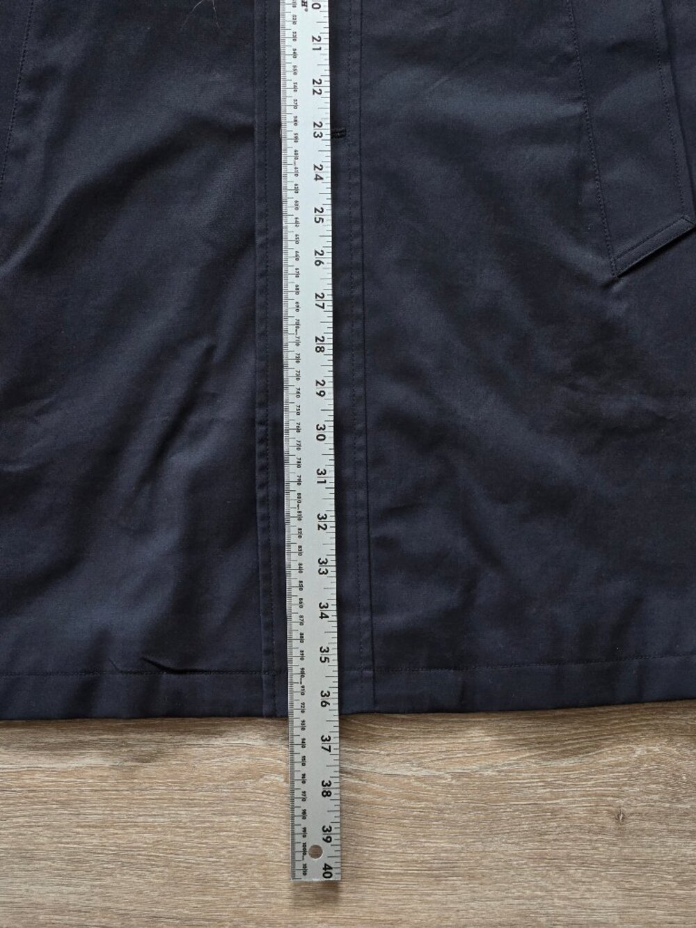 Quince Comfort Stretch Trench Coat Midnight Black Medium New With Tags No Belt - Picture 7 of 15